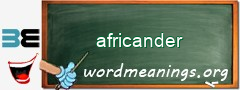 WordMeaning blackboard for africander